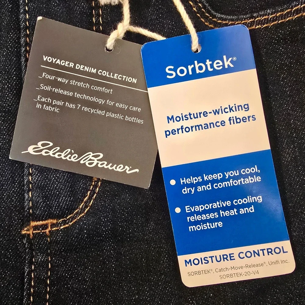Eddie Bauer Voyager Jeans 2 Women Dark Wash High Rise Skinny Sorbtek Stretch